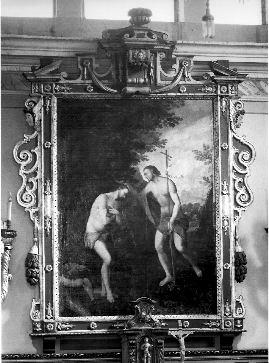 battesimo di Cristo (dipinto, opera isolata) - ambito lombardo (prima metà sec. XVII)