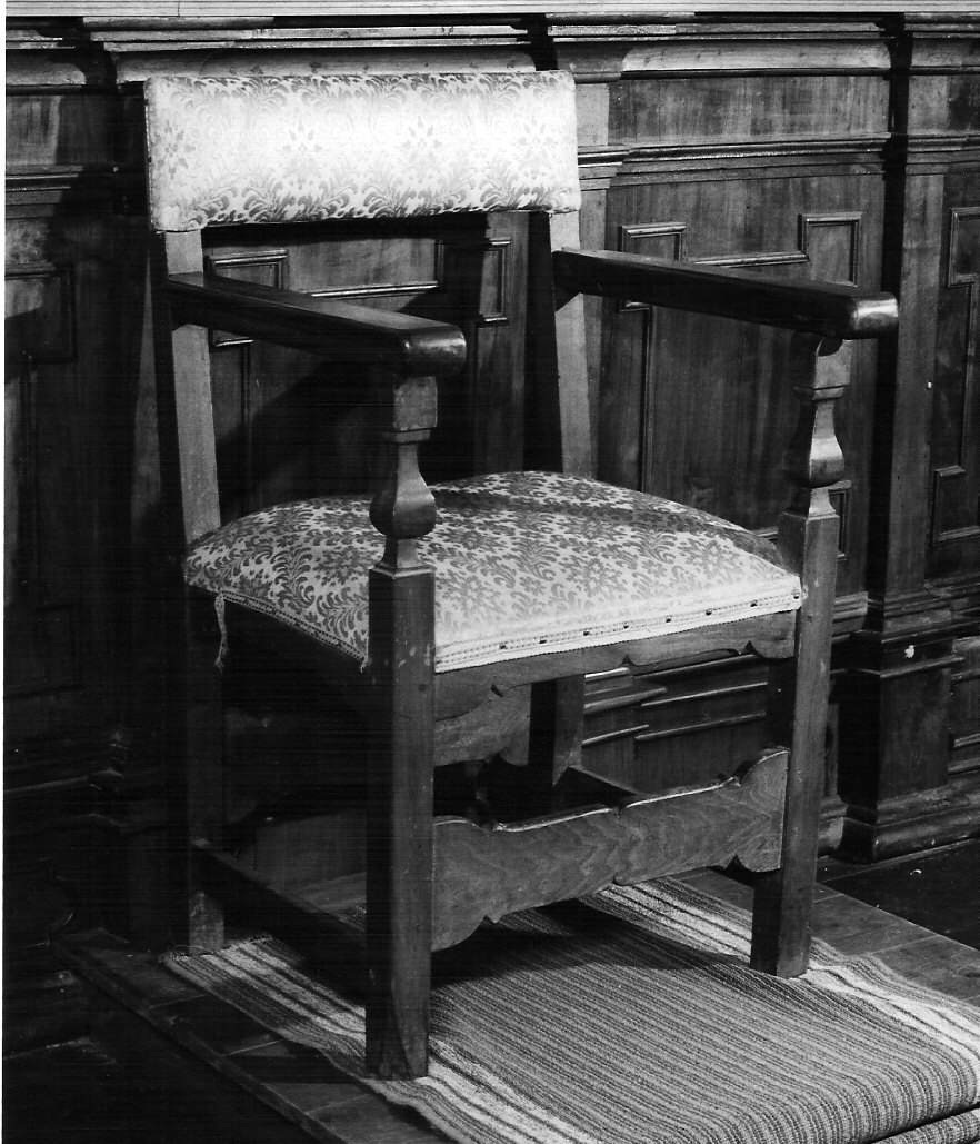 sedia - a braccioli, opera isolata - bottega lombarda (seconda metà sec. XIX)