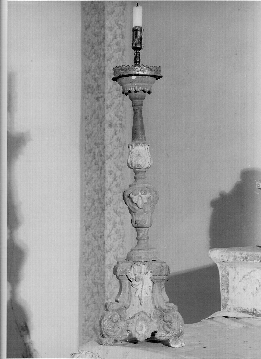 candeliere d'altare, coppia - bottega lombarda (sec. XVIII)