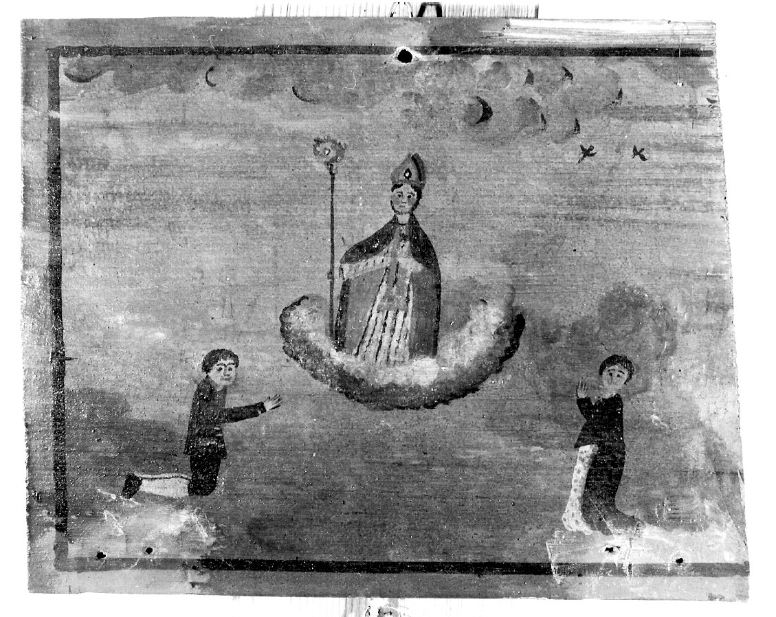 ringraziamento a San Gottardo per grazia ricevuta (ex voto, opera isolata) - ambito valtellinese (fine sec. XVII)