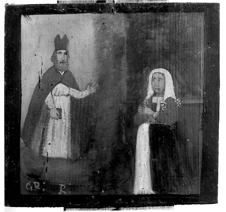 ringraziamento a San Gottardo per grazia ricevuta (ex voto, opera isolata) - ambito valtellinese (fine sec. XVII)