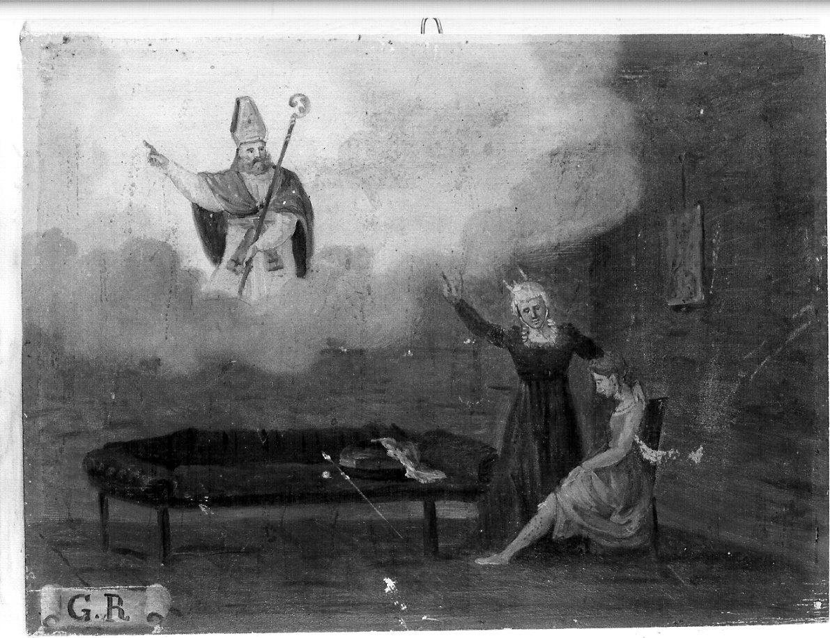 ringraziamento a San Gottardo per avvenuta guarigione (ex voto, opera isolata) - ambito valtellinese (fine sec. XVII)