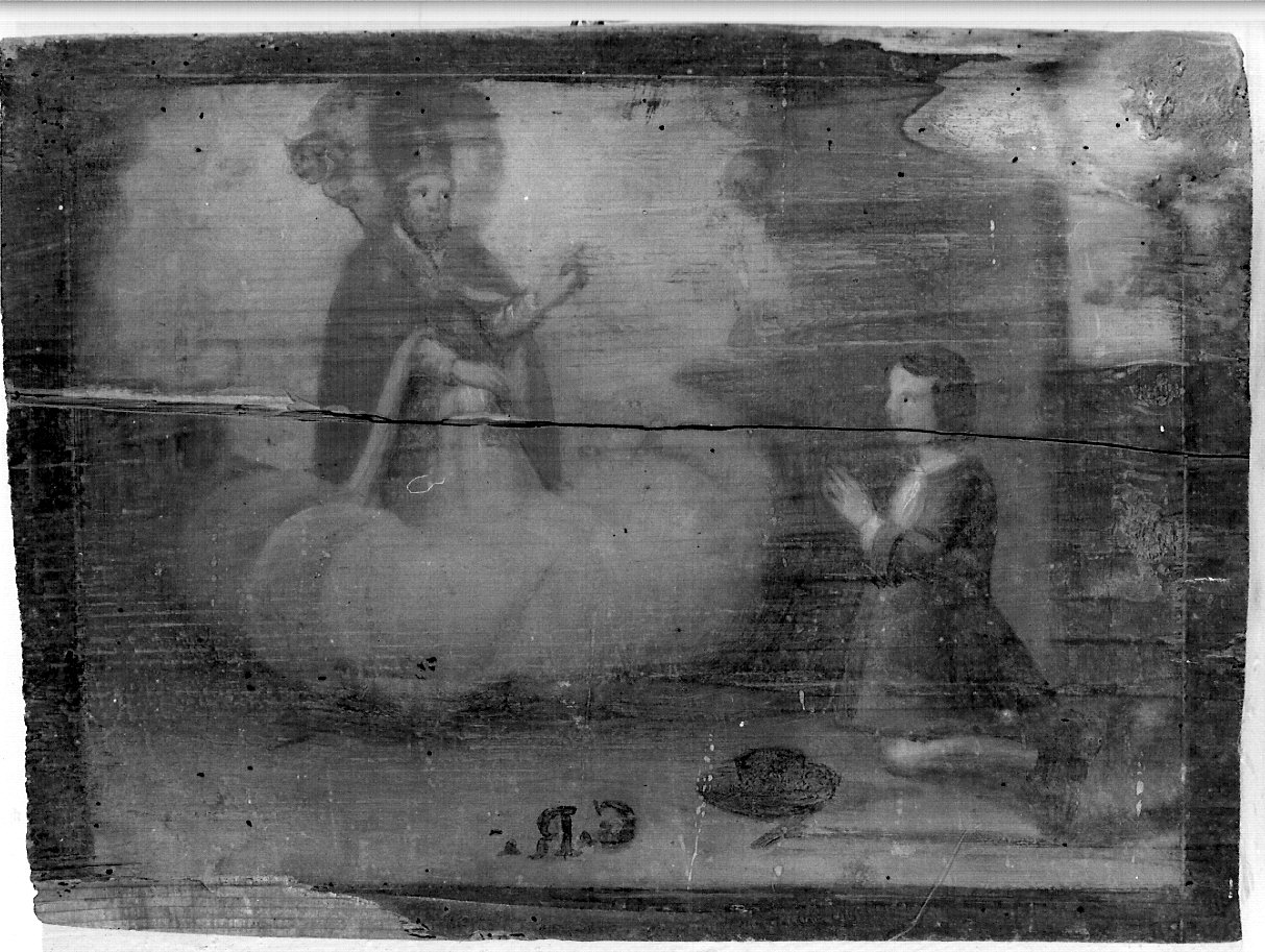 ringraziamento a San Gottardo per grazia ricevuta (ex voto, opera isolata) - ambito valtellinese (fine sec. XVII)