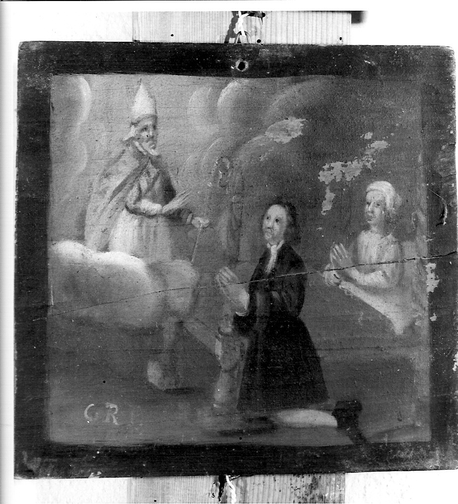 ringraziamento a San Gottardo per avvenuta guarigione (ex voto, opera isolata) - ambito valtellinese (fine sec. XVII)