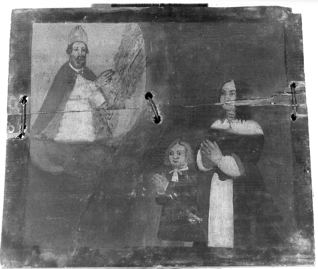 ringraziamento a San Gottardo per grazia ricevuta (ex voto, opera isolata) - ambito valtellinese (fine sec. XVII)