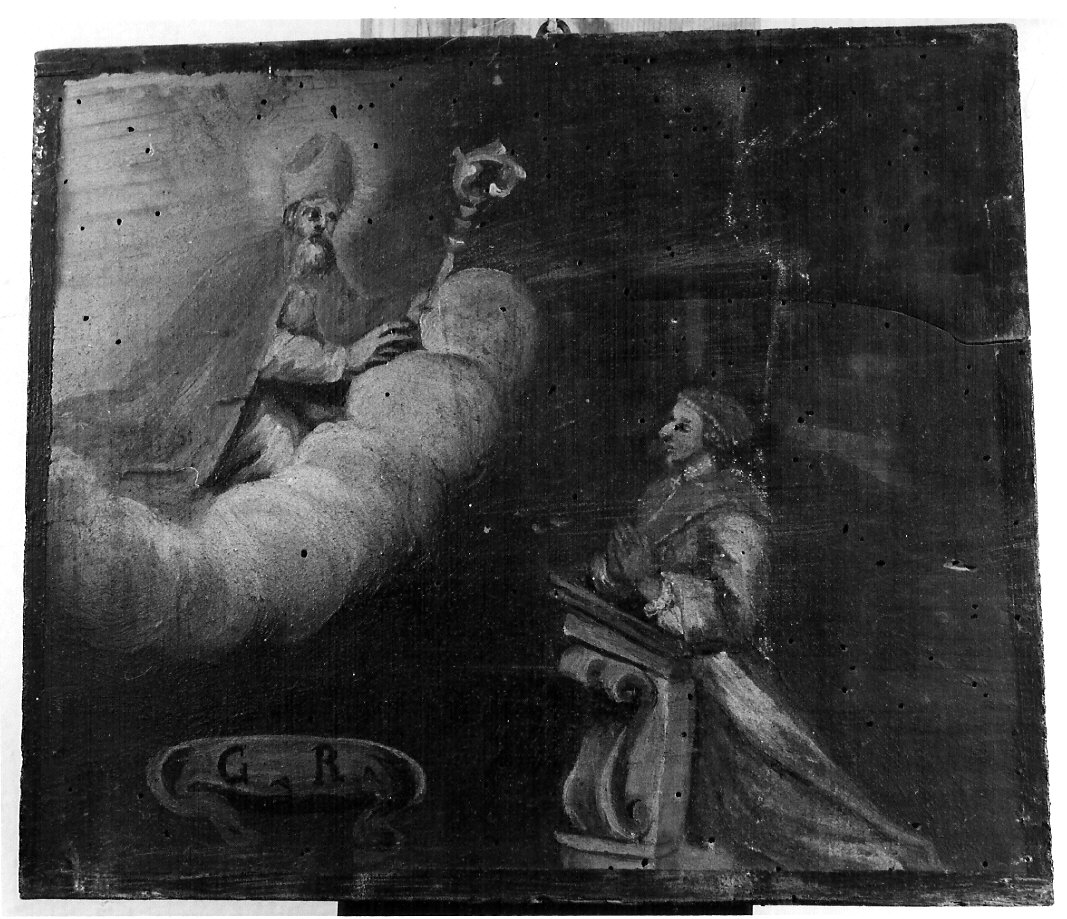 ringraziamento a San Gottardo per grazia ricevuta (ex voto, opera isolata) - ambito valtellinese (fine sec. XVII)