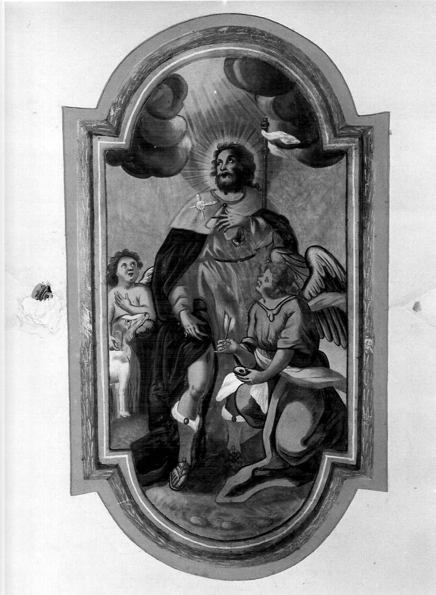 San Rocco (decorazione plastico-pittorica, elemento d'insieme) - ambito lombardo (seconda metà sec. XVII)