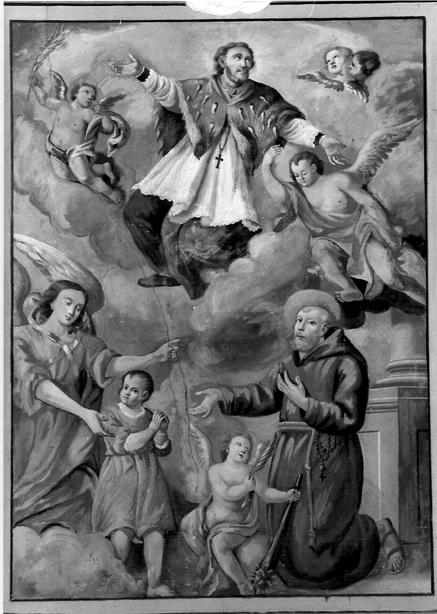 gloria di San Filippo Neri (ancona, opera isolata) - ambito lombardo (terzo quarto sec. XX)