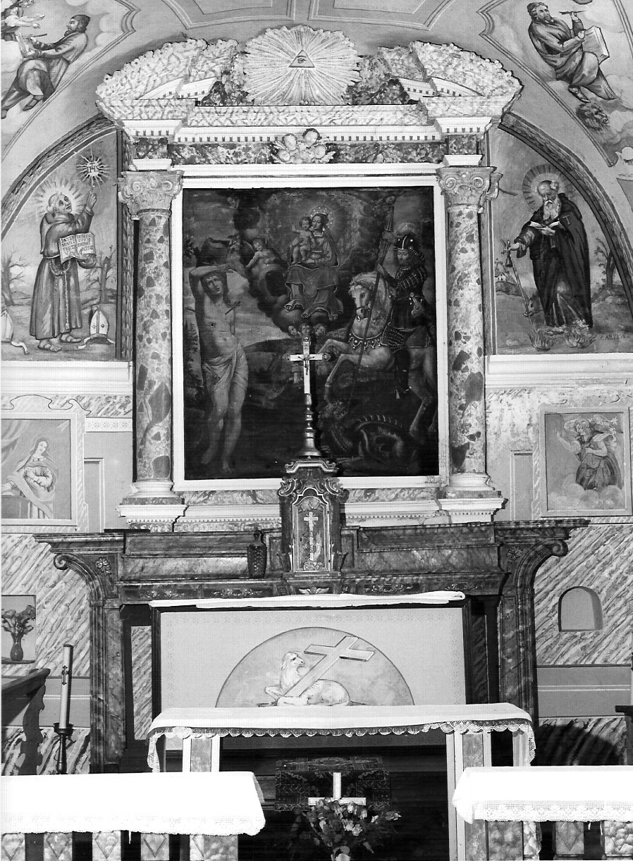 altare maggiore, complesso decorativo - bottega lombarda (prima metà sec. XVIII)