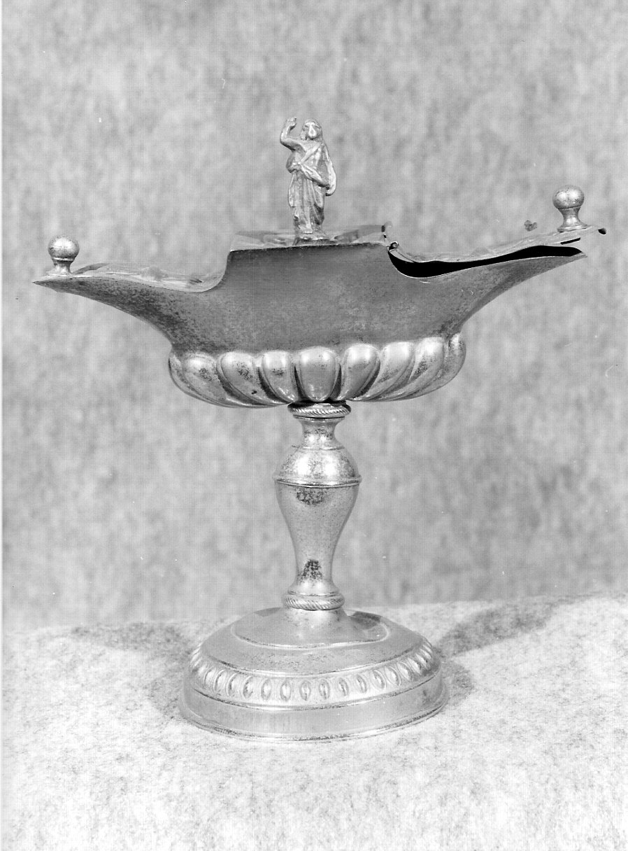 navicella portaincenso - a doppia valva, opera isolata - bottega lombarda (prima metà sec. XVIII)