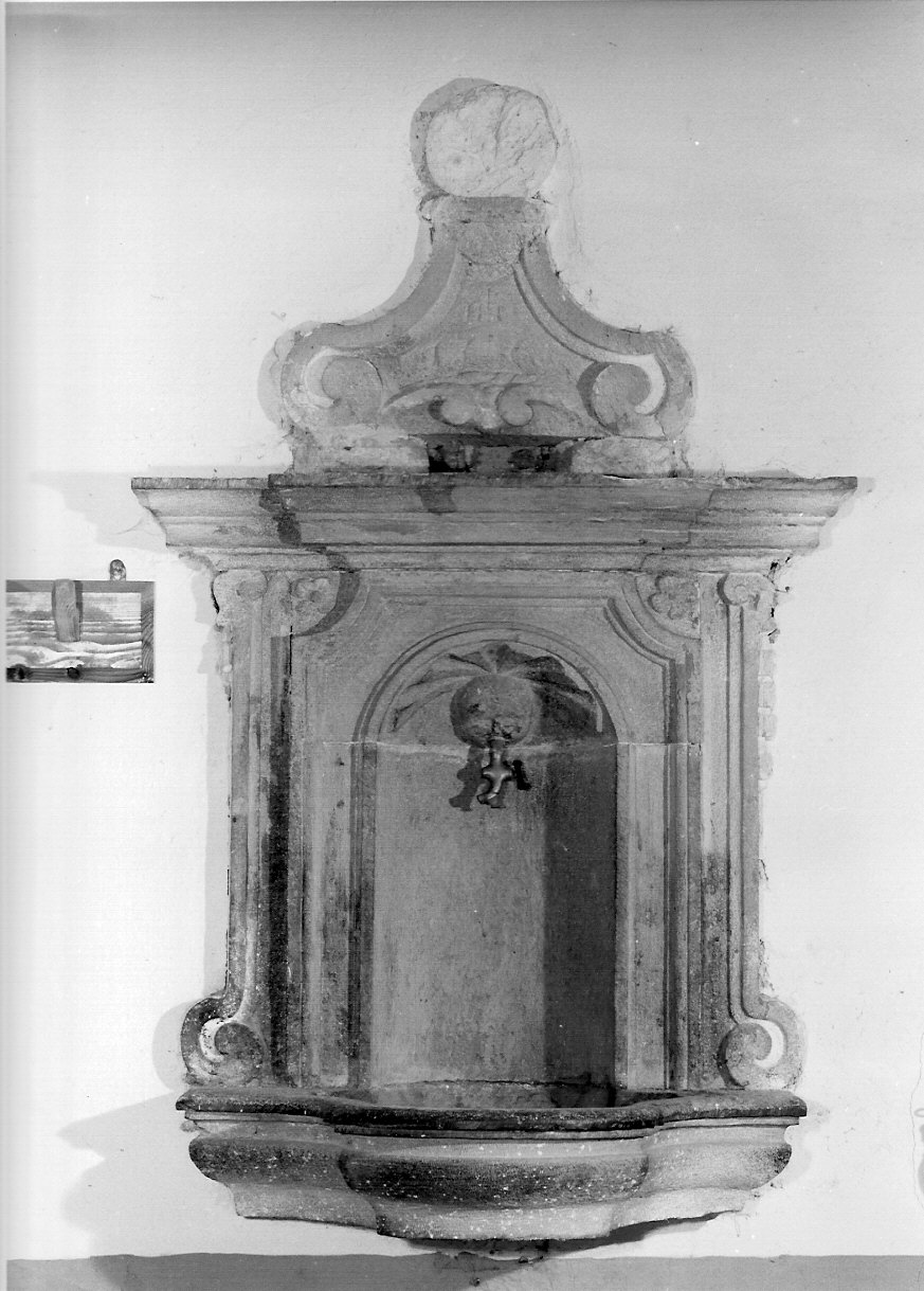 lavabo da sacrestia, opera isolata - bottega lombarda (sec. XVIII)