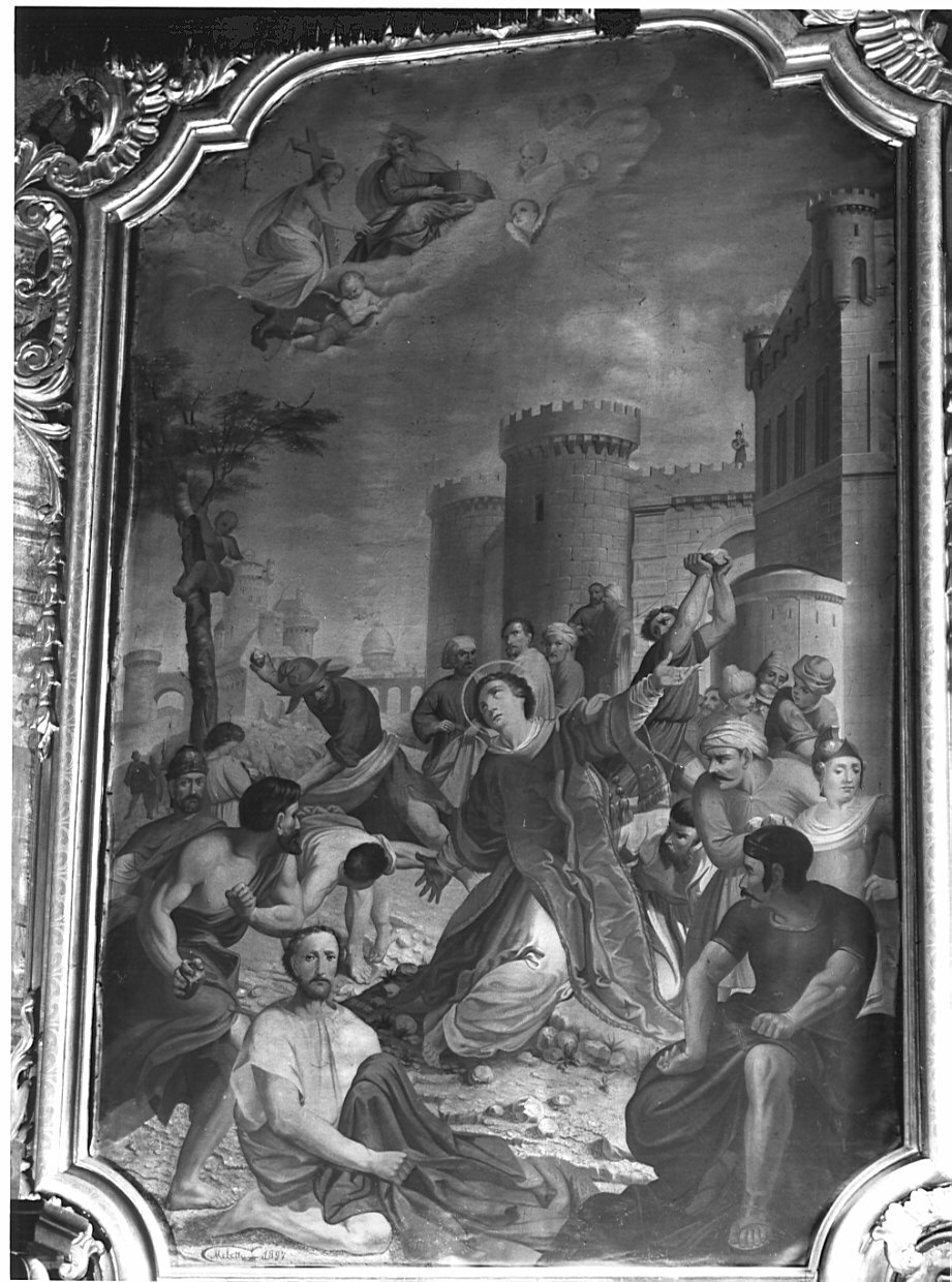 martirio di Santo Stefano (dipinto) di Meletti Giovanni (sec. XIX)