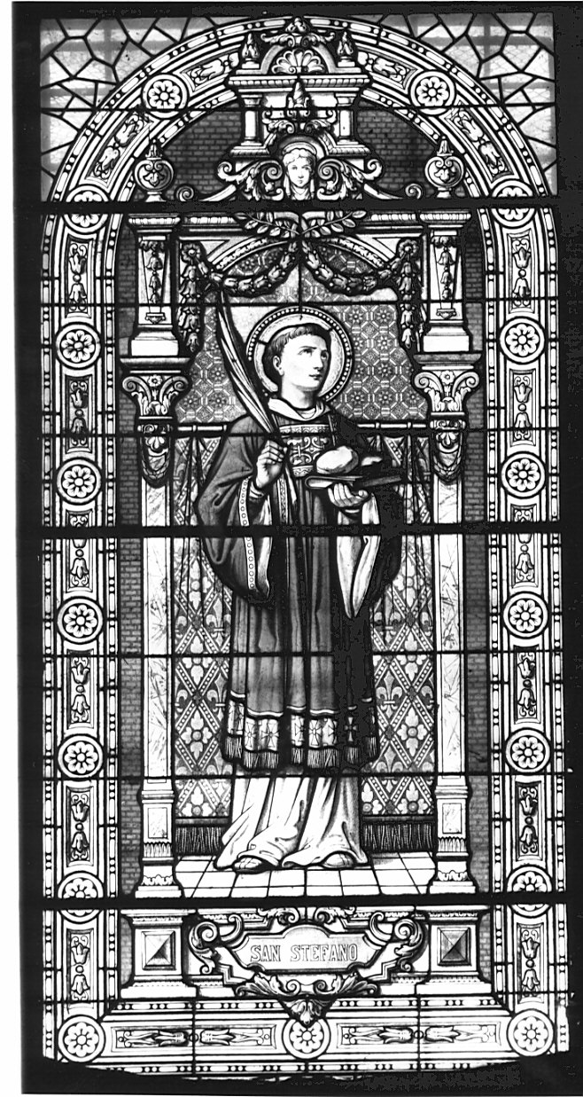 Santo Stefano (vetrata) di Jourdin G (prima metà sec. XX)