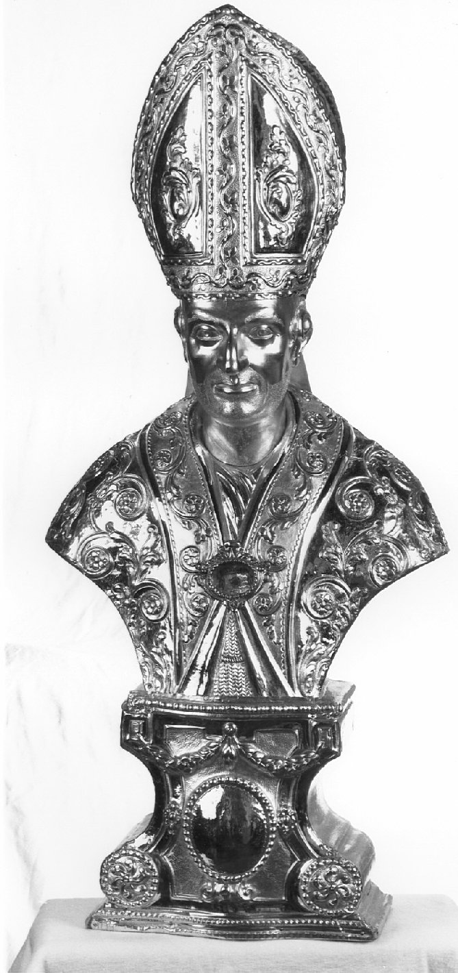 reliquiario - a busto - ambito valtellinese (sec. XIX)