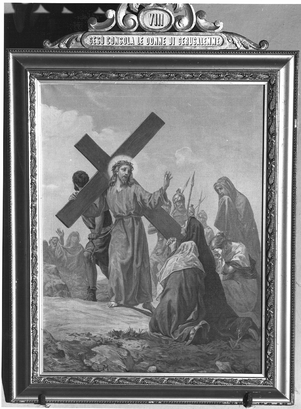 stazione VIII: Gesù consola le donne di Gerusalemme (dipinto) di Morgara Luigi (sec. XIX)