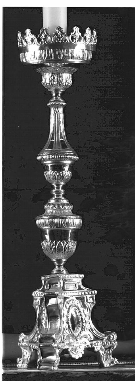 candeliere d'altare - ambito valtellinese (sec. XVIII)