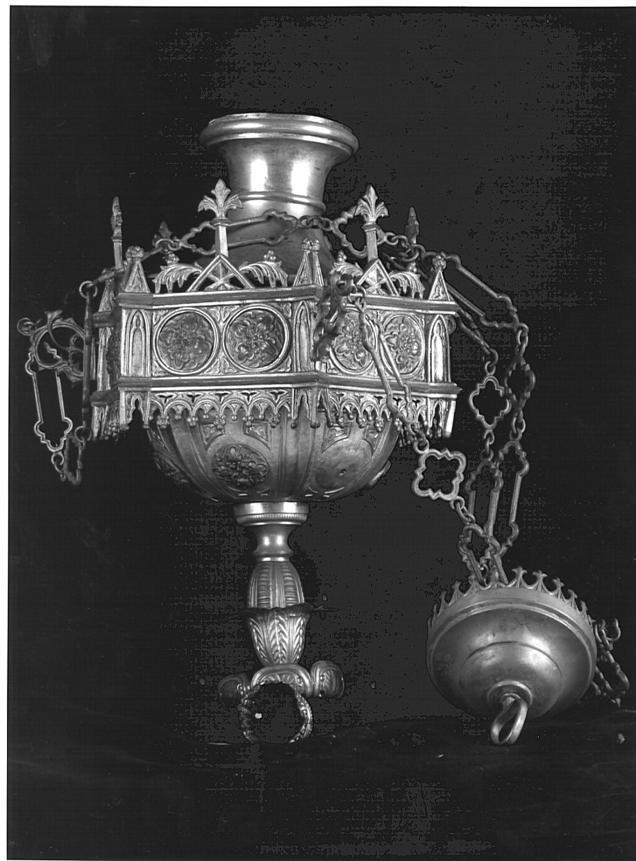 lampada pensile, coppia - bottega lombarda (prima metà sec. XIX)