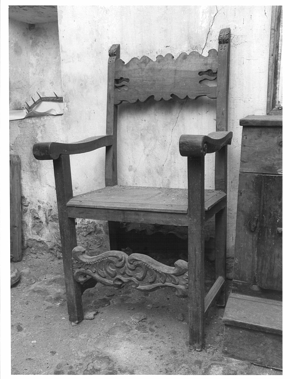 poltrona, opera isolata - ambito italiano (sec. XVII)