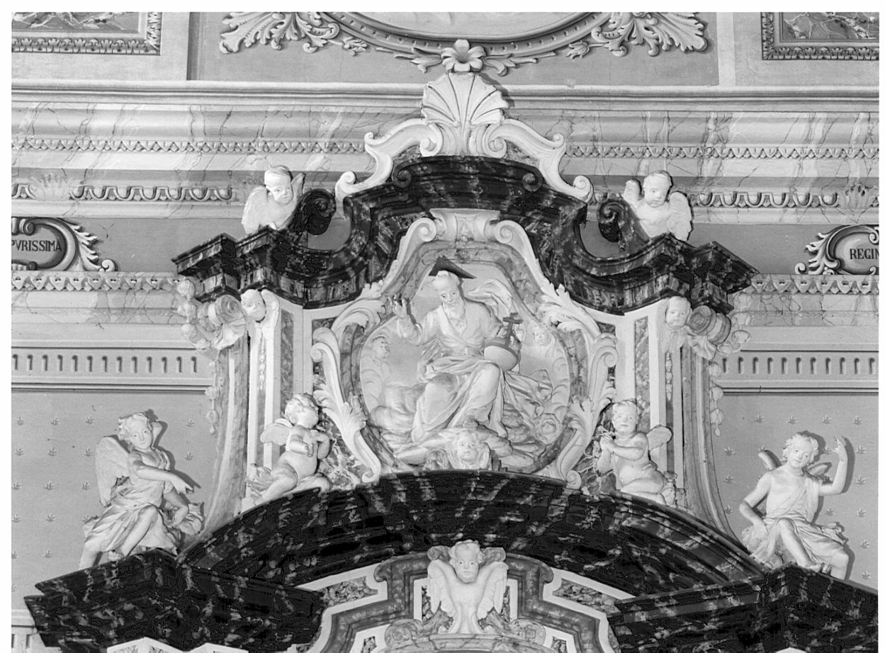Dio Padre tra angeli (decorazione plastica, elemento d'insieme) - bottega lombarda (ultimo quarto sec. XVIII)