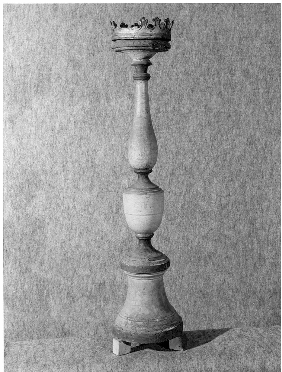 candeliere d'altare, serie - manifattura lombarda (sec. XIX)