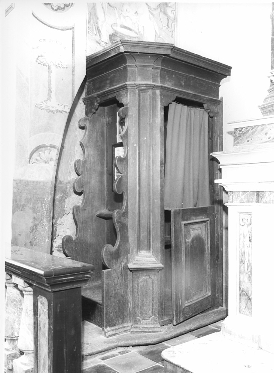 confessionale, opera isolata - manifattura lombarda (seconda metà sec. XVIII)