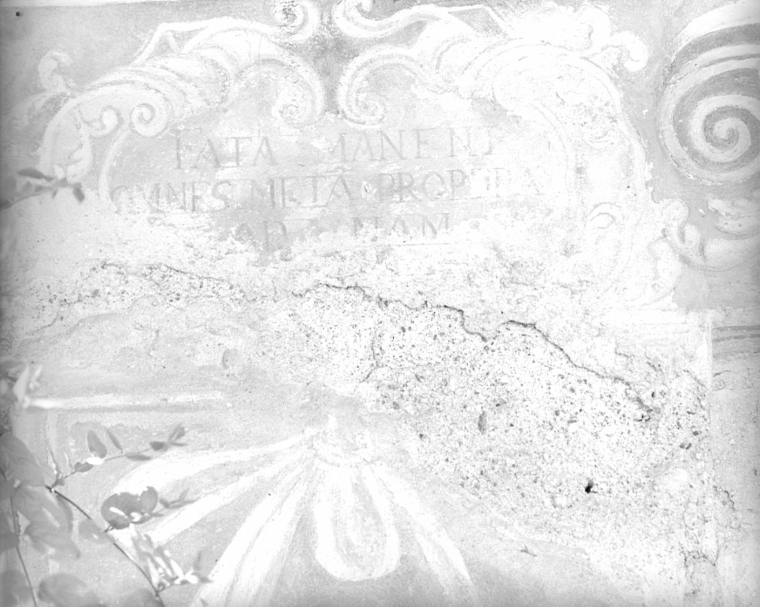 cartiglio con iscrizione (dipinto, elemento d'insieme) - ambito lombardo (sec. XVIII)