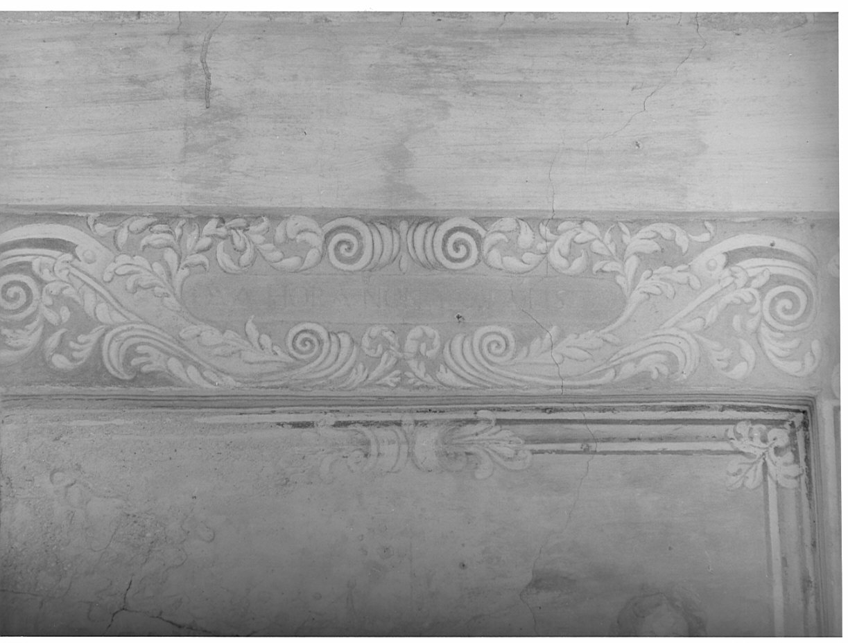 cartiglio con iscrizione (dipinto, elemento d'insieme) - ambito lombardo (sec. XVIII)