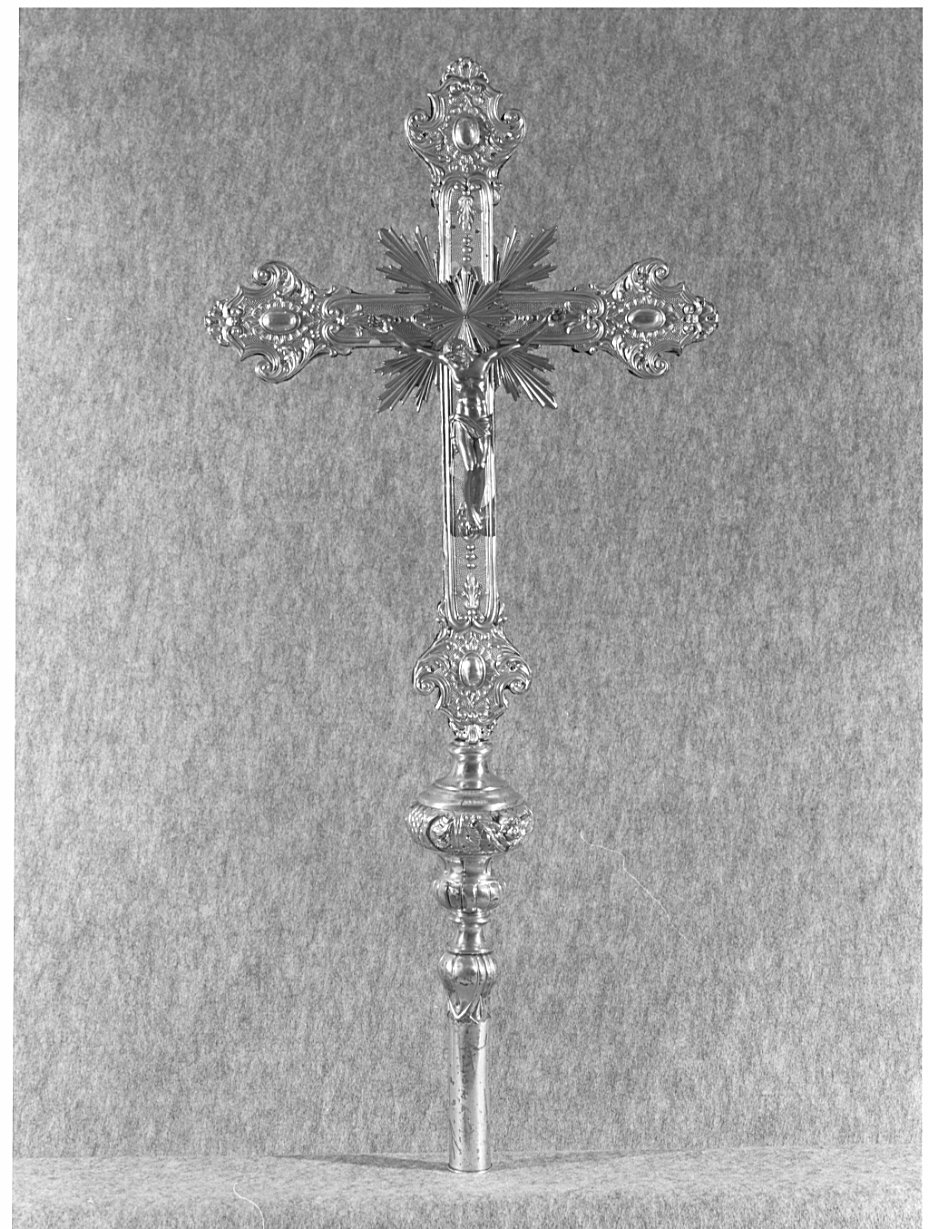croce processionale, opera isolata - ambito lombardo (sec. XVIII)