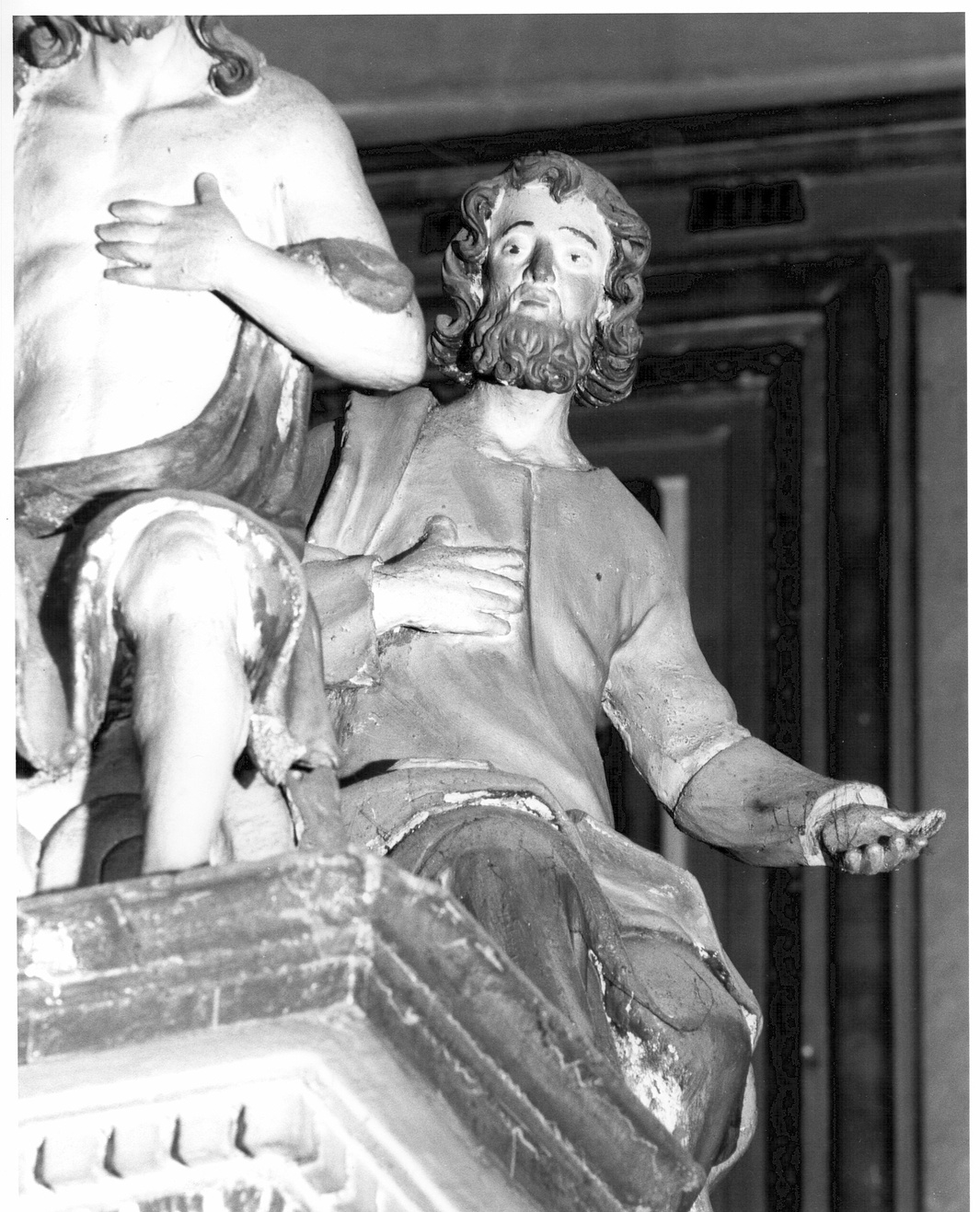 San Pietro Apostolo (statuetta, elemento d'insieme) - ambito valtellinese (sec. XVII)