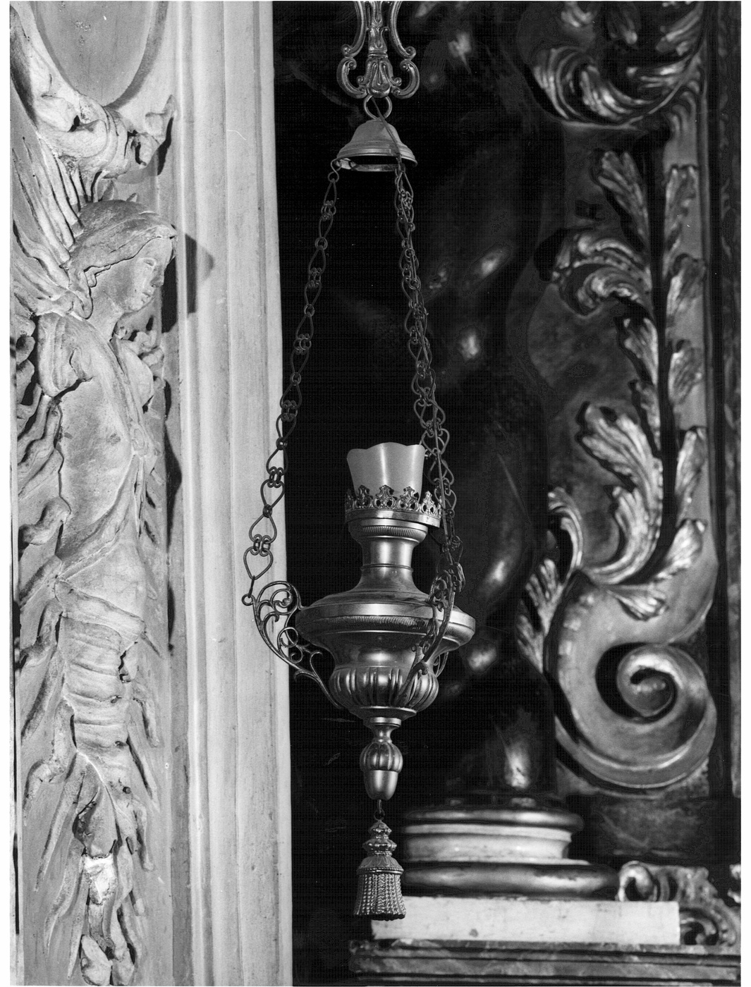 lampada pensile, coppia - ambito lombardo (sec. XIX)