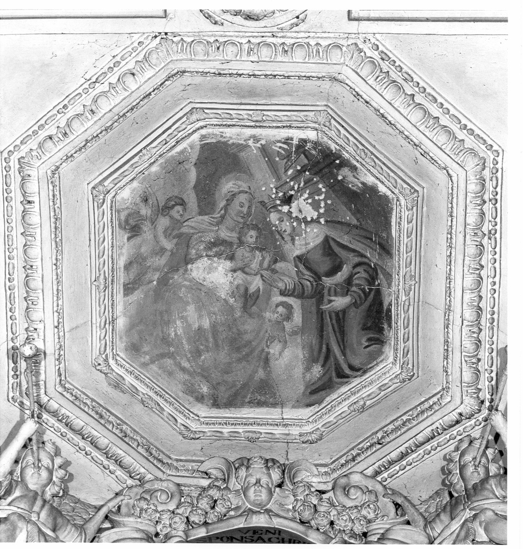 matrimonio mistico di Santa Caterina d'Alessandria (dipinto, elemento d'insieme) di Pittorello Giuseppe (sec. XVII)