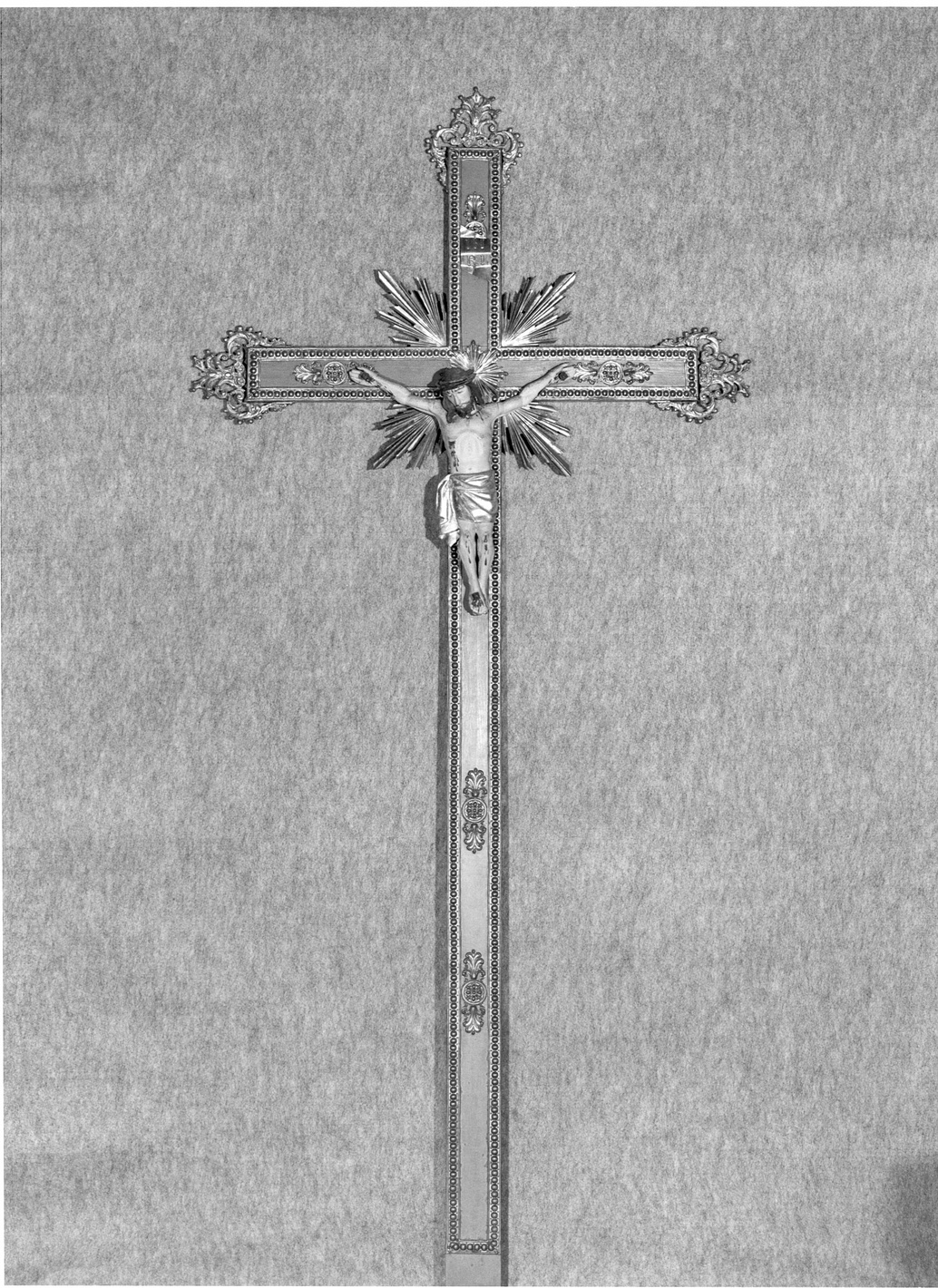 croce processionale, opera isolata - ambito lombardo (fine/inizio secc. XIX/ XX)