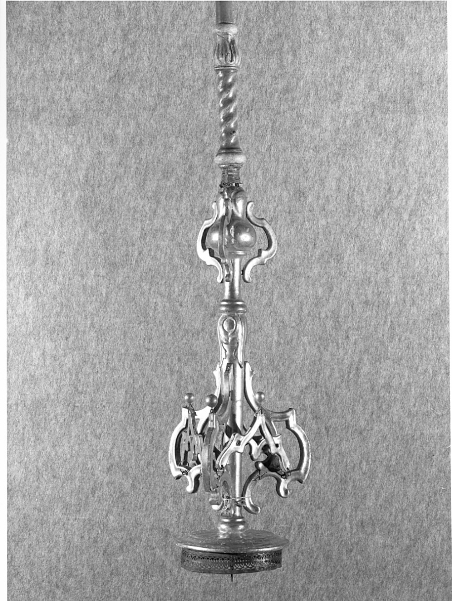 candelabro portatile, coppia - ambito lombardo (sec. XIX)