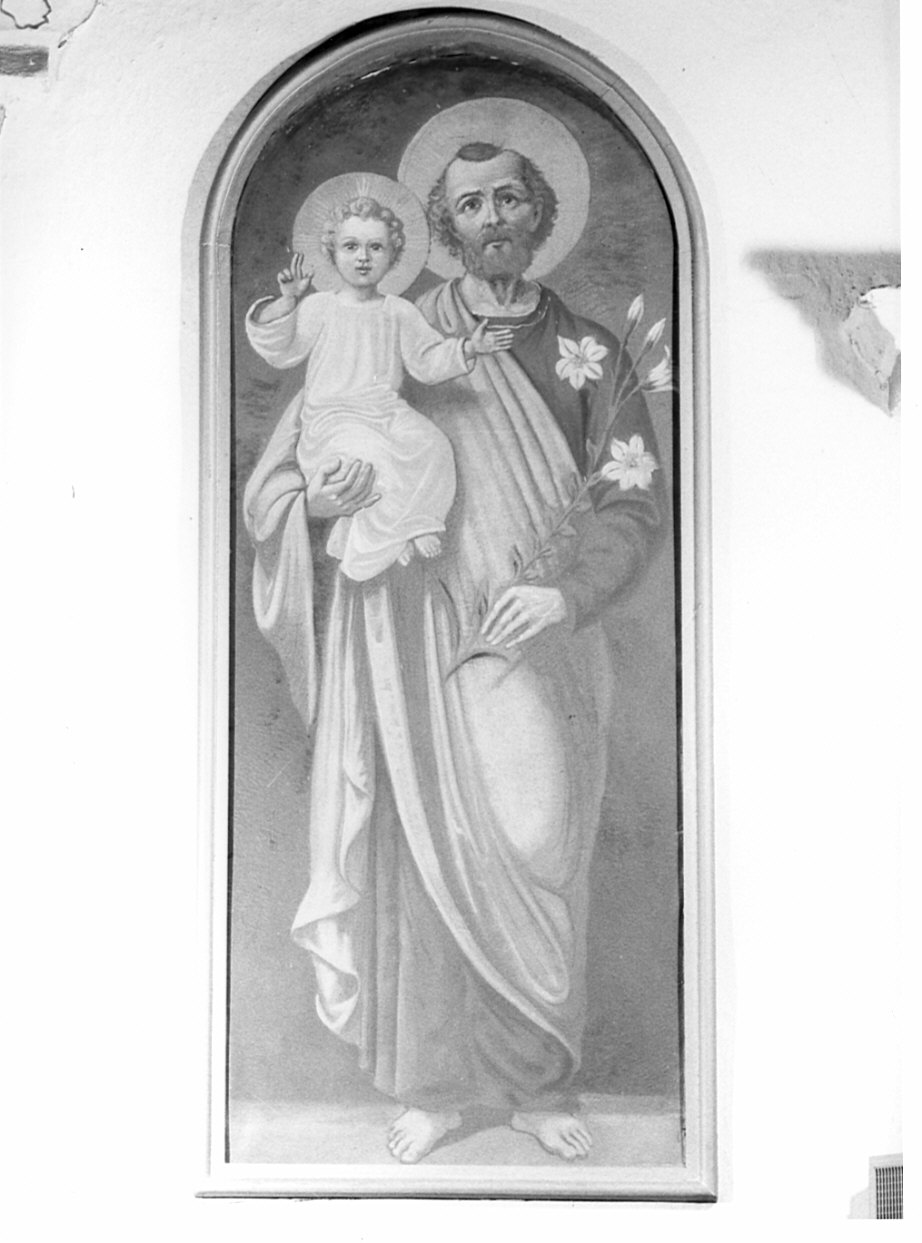 San Giuseppe e Gesù Bambino (dipinto, opera isolata) - ambito italiano (fine/inizio secc. XIX/ XX)