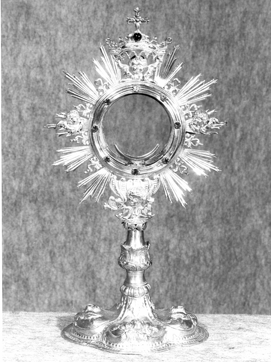 ostensorio - a raggiera, opera isolata - bottega lombarda (sec. XVIII)
