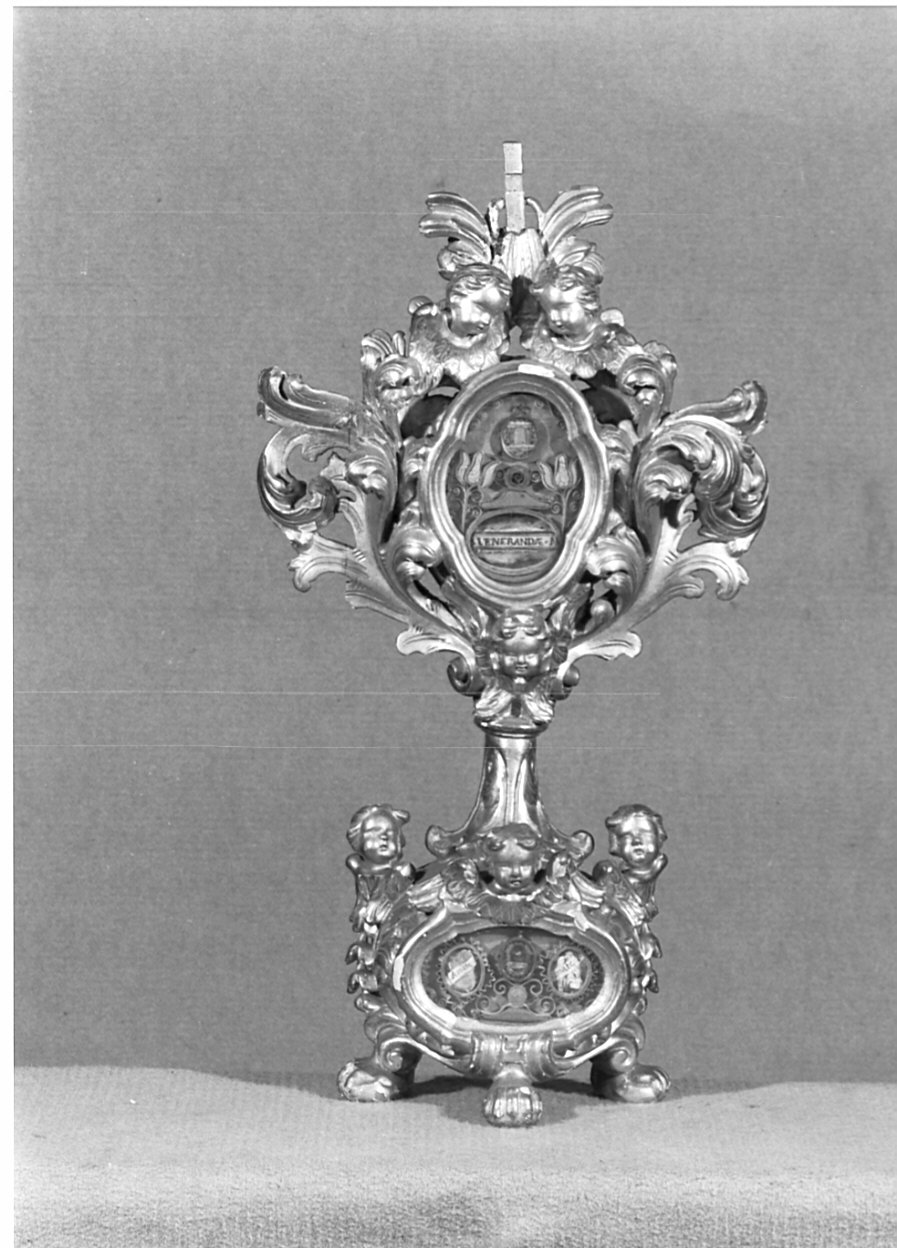 reliquiario - a ostensorio, coppia - ambito lombardo (sec. XIX)