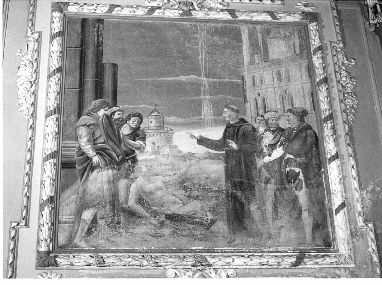 cornice architettonica con motivi decorativi e figure (decorazione plastica, elemento d'insieme) - ambito valtellinese (prima metà sec. XX)