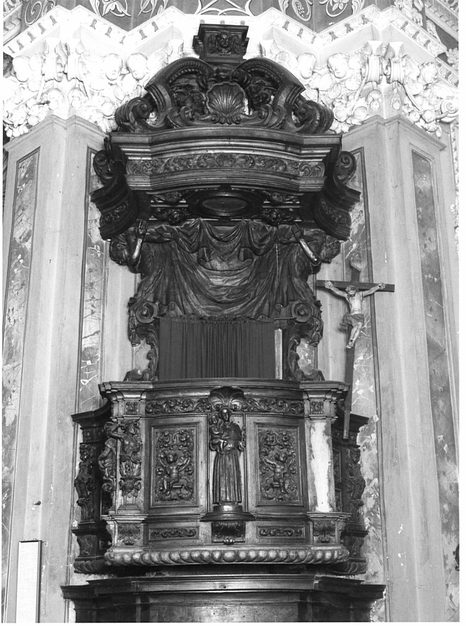 pulpito, opera isolata - ambito valtellinese (sec. XVIII)