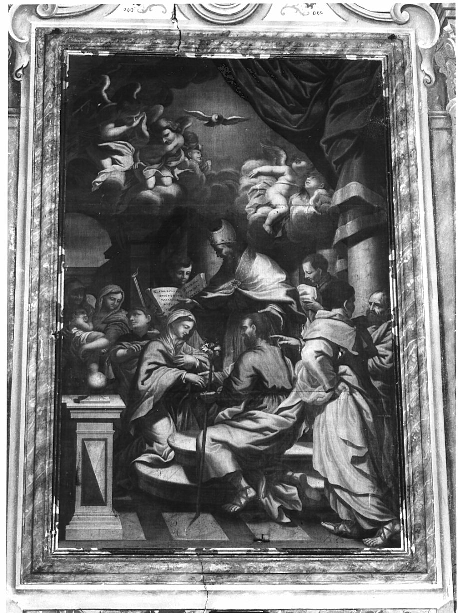 Sposalizio di Maria Vergine (dipinto, opera isolata) di Muttoni Giovanni Battista - ambito piemontese (prima metà sec. XVIII)