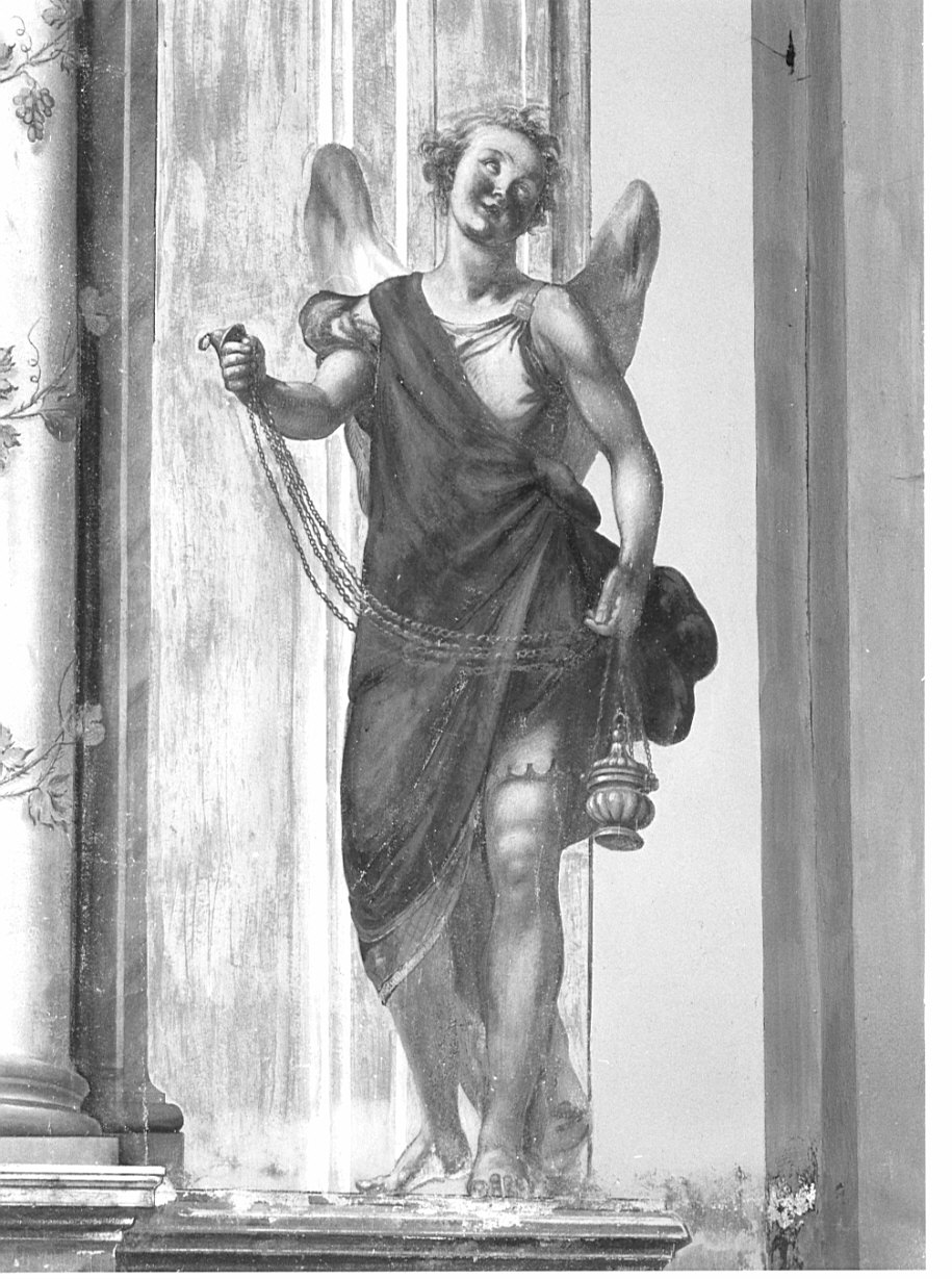 Angelo reggituribulo (dipinto, elemento d'insieme) di Romegialli Giovanni Pietro - ambito valtellinese (seconda metà sec. XVIII)