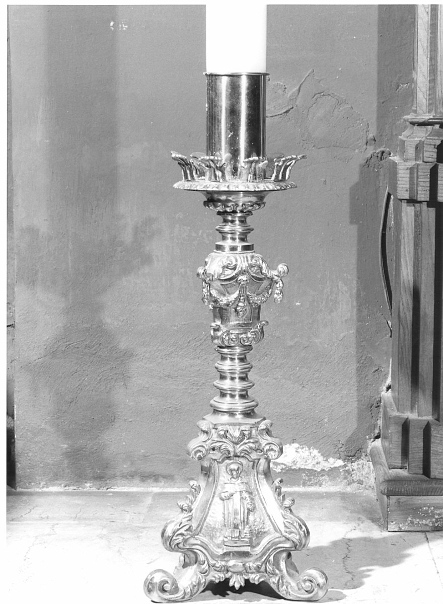 candelabro, opera isolata - manifattura lombarda (sec. XVIII)