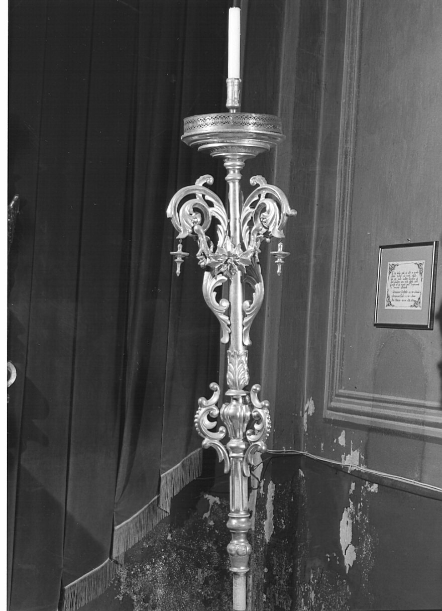 candelabro portatile, serie - ambito valtellinese (sec. XIX)