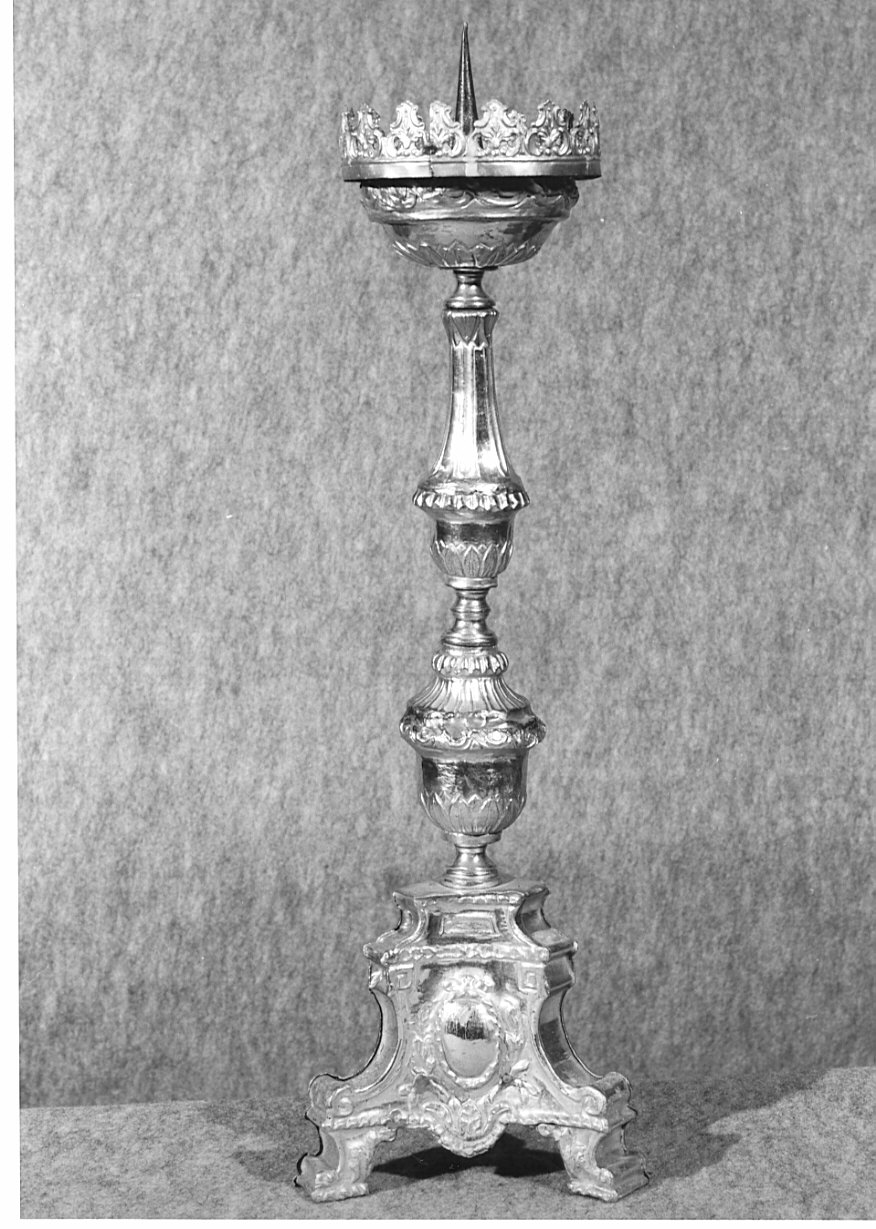 candeliere d'altare, serie - ambito valtellinese (fine sec. XVIII)