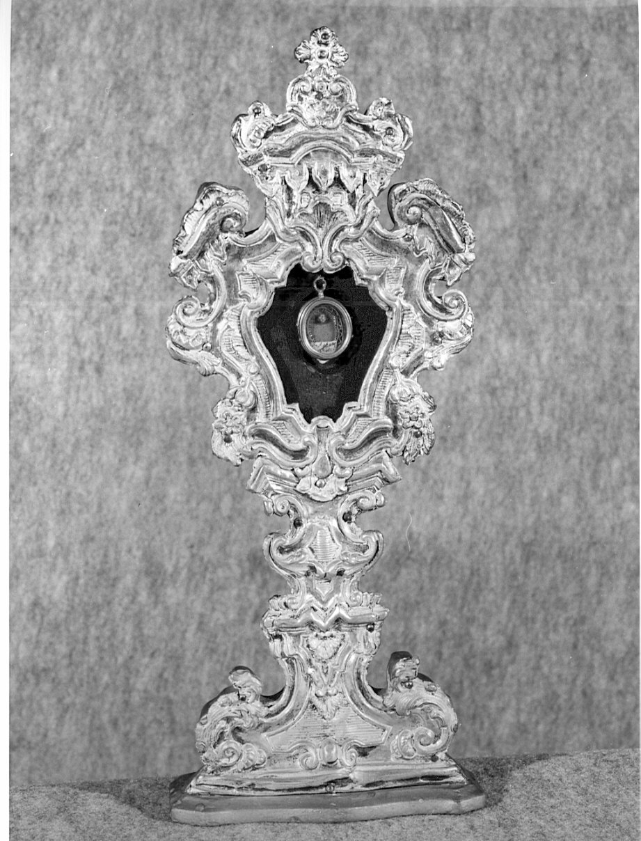 reliquiario-ostensorio, coppia - ambito valtellinese (sec. XVIII)