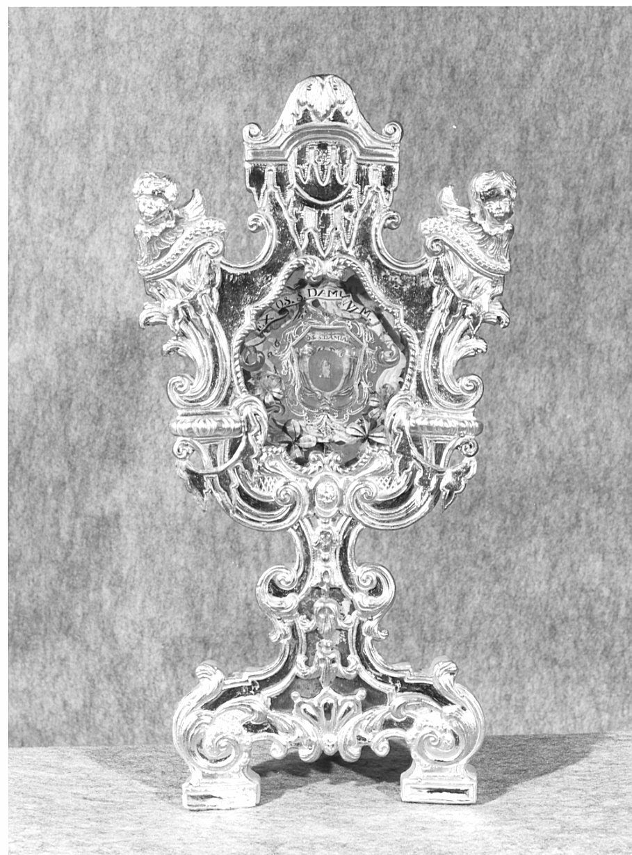 reliquiario-ostensorio, pendant - ambito lombardo (seconda metà sec. XVII)