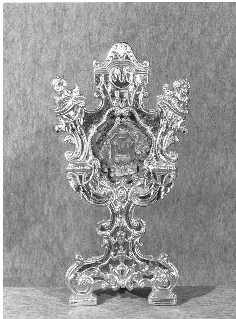 reliquiario-ostensorio, pendant - ambito lombardo (seconda metà sec. XVII)