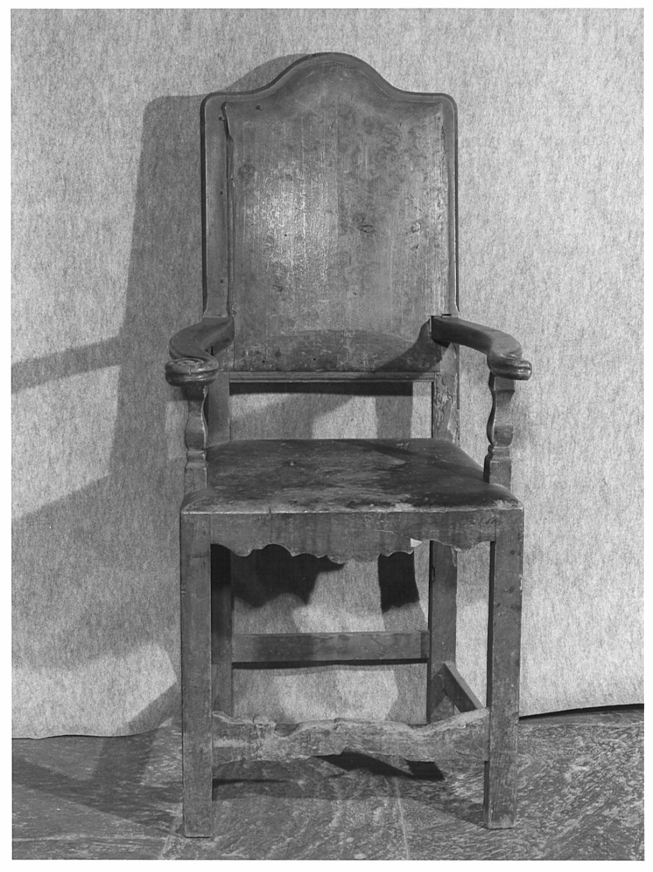 sedia - a braccioli, opera isolata - bottega lombarda (sec. XVIII)