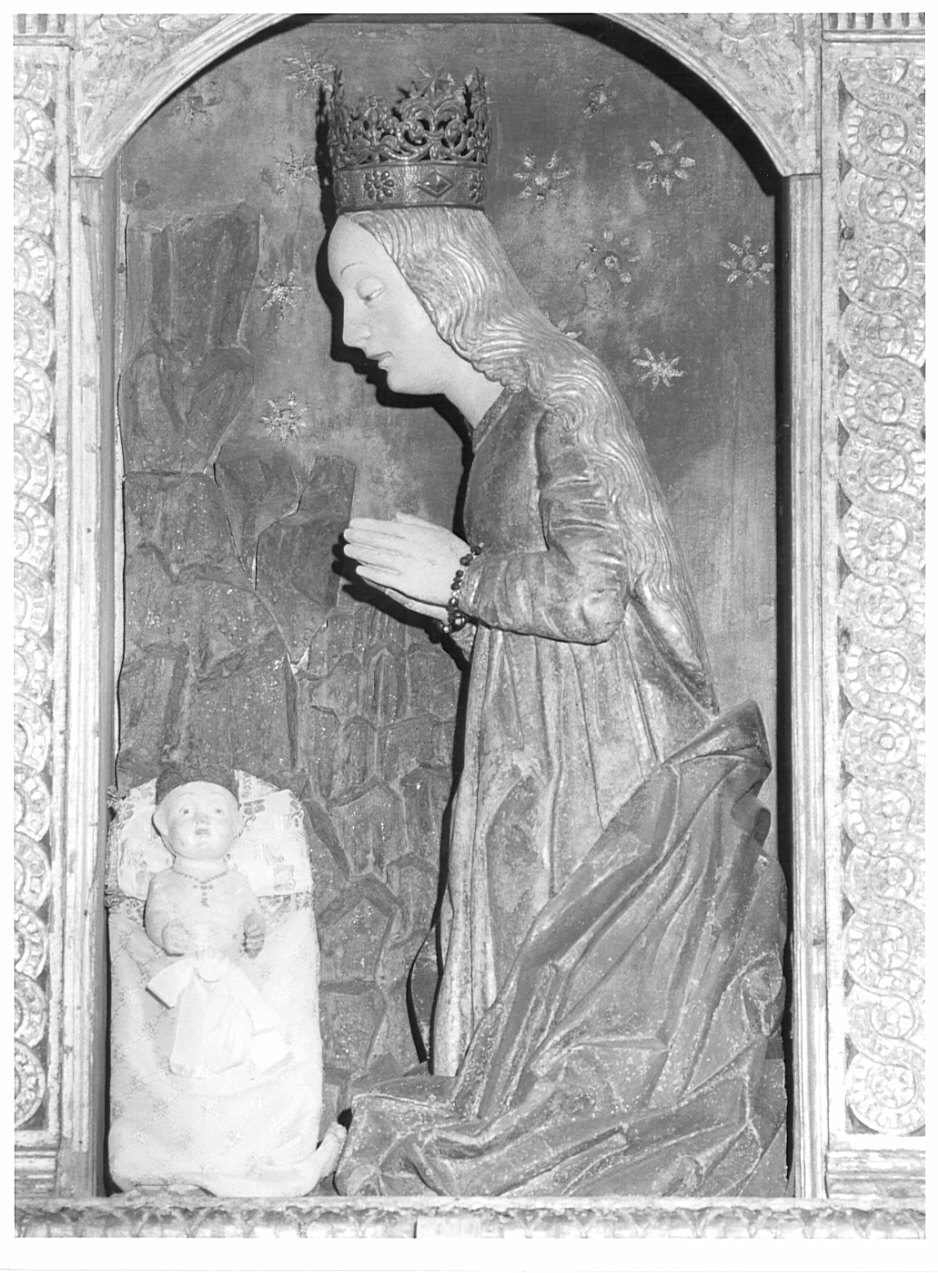 Madonna con Bambino (statua, elemento d'insieme) di Del Maino Giacomo (bottega) (fine sec. XV)