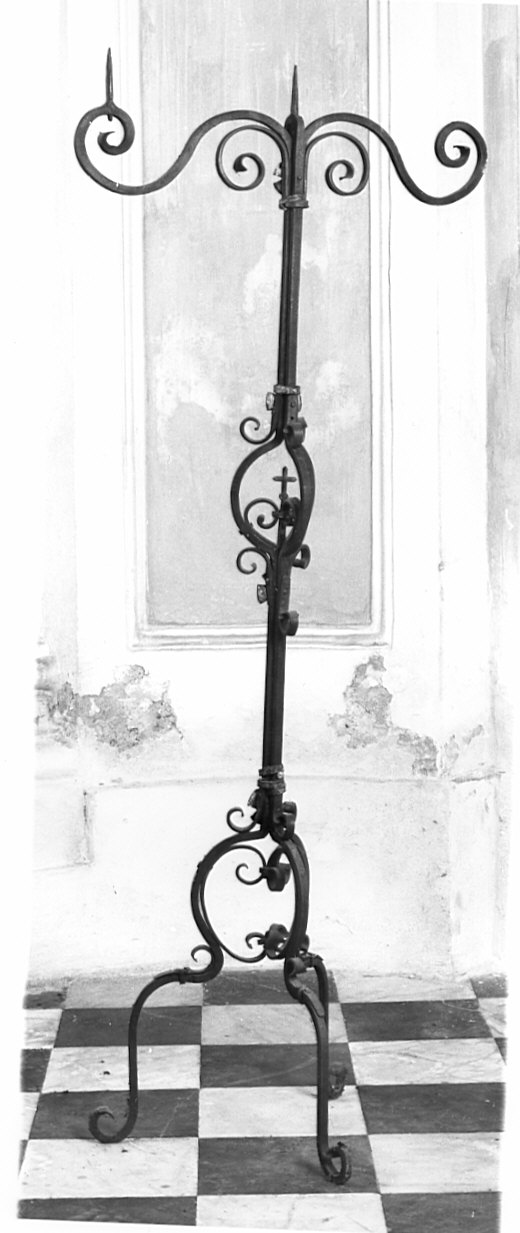 candelabro funebre, coppia - ambito valtellinese (sec. XIX)