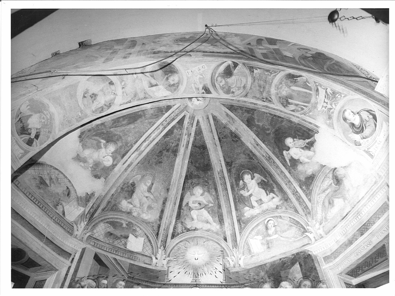 patriarchi/ angioletti musicanti/ simboli degli evangelisti (dipinto, elemento d'insieme) di Valorsa Cipriano (sec. XVI)